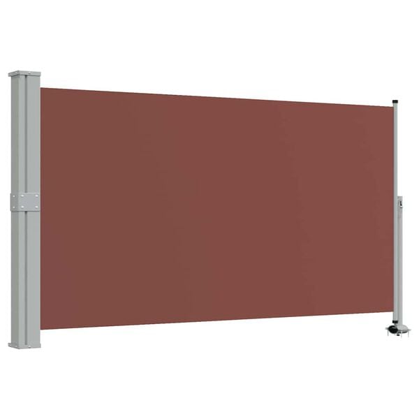 vidaXL Toldo lateral retr&aacute;til para p&aacute;tio 140x300 cm castanho