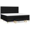 vidaXL Cama com molas/colch&atilde;o 200x200 cm tecido preto