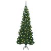 vidaXL &Aacute;rvore de Natal artificial de canto Verde 180 cm PVC e Metal