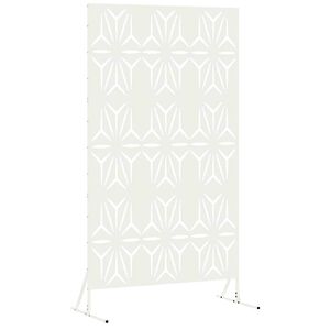 vidaXL Protetor de Privacidade 100 x 50 x 180 cm A&ccedil;o Branco