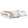 vidaXL Estrutura sof&aacute;-cama de puxar 2x(90x190) cm pinho maci&ccedil;o branco