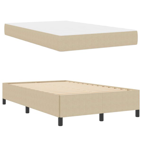 vidaXL Estrutura da Cama Cinza Verde Claro 120 x 190 cm tecido