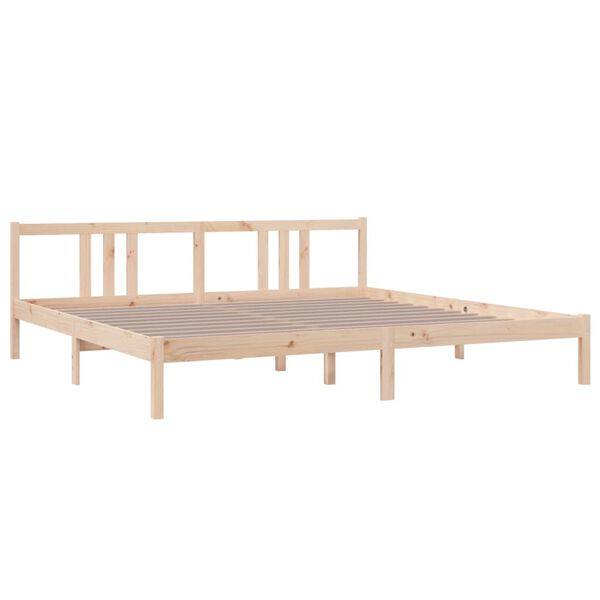 vidaXL Estrutura de cama sem colch&atilde;o 200x200 cm madeira maci&ccedil;a