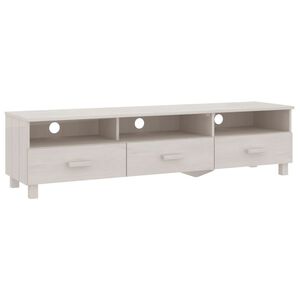 vidaXL M&oacute;vel de TV HAMAR 158x40x40 cm pinho maci&ccedil;o branco