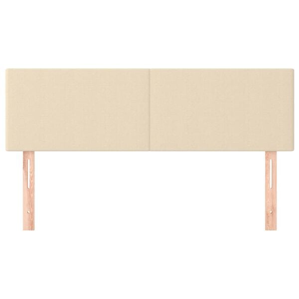 vidaXL Cabeceiras creme 144x5x78/88 cm tecido