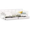 vidaXL Sof&aacute;-cama c/ gavetas 90x190 cm madeira de pinho maci&ccedil;a branco