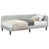 vidaXL Estrutura de Cama de Canto Cinzento-claro 90 x 190 cm Veludo