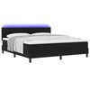 vidaXL Cama Box com colch&atilde;o com cabeceira Preto 180 x 200 cm tecido