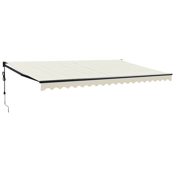 vidaXL Toldo retr&aacute;til autom&aacute;tico 5x3 m cor creme
