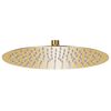 vidaXL Cabe&ccedil;a de chuveiro redonda 30 cm a&ccedil;o inoxid&aacute;vel dourado