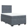 vidaXL Cama boxspring com colchão 120x190 cm veludo cinzento-escuro