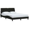 vidaXL Estrutura de cama sem colch&atilde;o 140x200 cm tecido preto