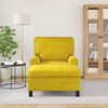 vidaXL Chaise Lounge com almofada Amarelo 91 x 157 x 91 cm Veludo