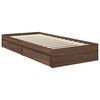 vidaXL Cama com Armazenamento com gaveta Carvalho Marrom 90 x 190 cm