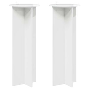 vidaXL Suporte para Plantas 2 unid. Branco Brilhante &Oslash;40 x 100 cm
