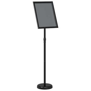 vidaXL Displays de Feira Preto 25 x 25 x 125 cm Alum&iacute;nio