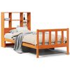 vidaXL Cama com estante sem colch&atilde;o 75x190cm pinho maci&ccedil;o castanho-mel
