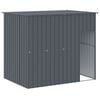 vidaXL Casota p/ c&atilde;es c/ parque 214x253x181 cm a&ccedil;o galvaniz. antracite