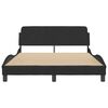 vidaXL Estrutura de cama Dover 140x200 cm veludo preto
