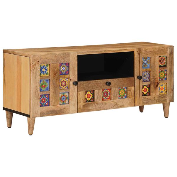 vidaXL Gabinete para TV com gaveta Natural 105 x 33,5 x 46 cm