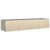 vidaXL Floreira Ivory 385 x 100 x 75 cm A&ccedil;o Galvanizado