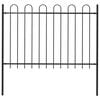 vidaXL Cerca de jardim BOXTEL com topo em arco, em a&ccedil;o, 170x120 cm, preto