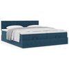 vidaXL Estrutura cama otomana colch&otilde;es 180x200 cm veludo azul escuro