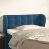vidaXL Cabeceira de cama c/ abas veludo 93x23x78/88 cm azul-escuro