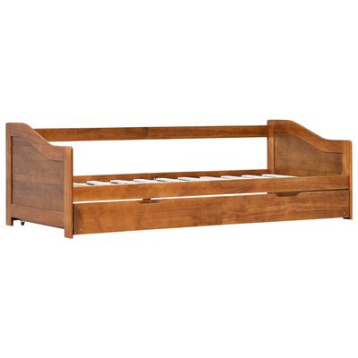 vidaXL Estrutura sofá-cama de puxar 90x200 cm madeira pinho castanho