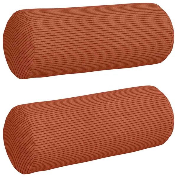 vidaXL Almofadas de Apoio 2 pcs Laranja Vermelho &Oslash; 15 x 40 cm