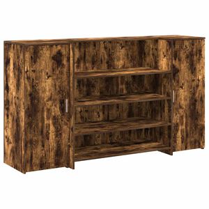 vidaXL Balc&atilde;o recep&ccedil;&atilde;o 180x50x103,5 cm madeira carvalho fumado