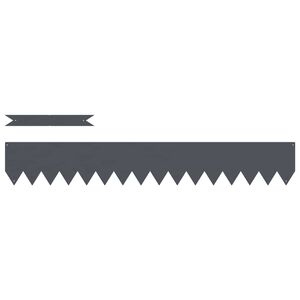 vidaXL Acabamento para Gramado 10 pcs Antracite 100 x 0.05 x 20 cm