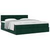 vidaXL Estrutura de cama otomana com colch&atilde;o 180x200 cm verde escuro