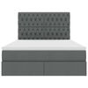 vidaXL Cama com arruma&ccedil;&atilde;o e colch&atilde;o Cinza Escuro 140 x 190 cm