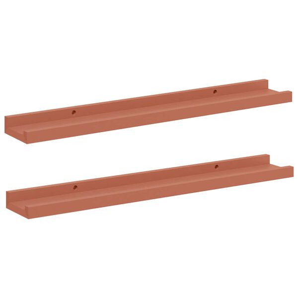 vidaXL Prateleira de Parede 2 pcs Vermelho 60 x 9 x 3 cm