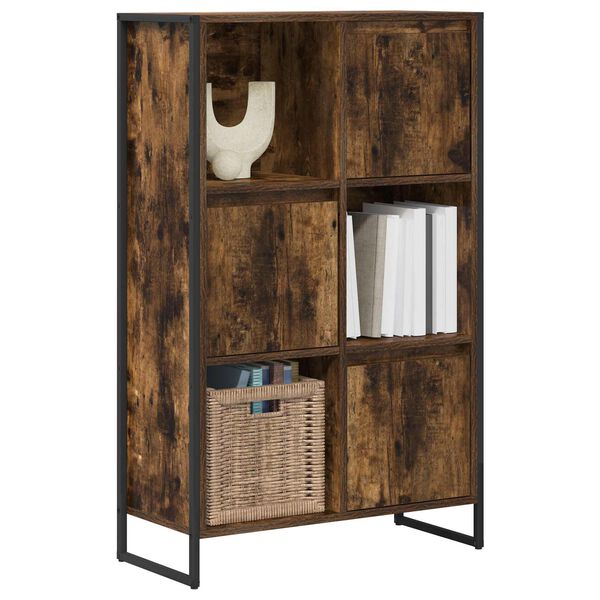vidaXL Gabinete de Livros Carvalho Fum&ecirc; 68 x 30 x 108,5 cm