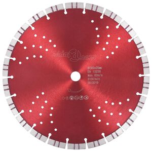 vidaXL Disco de corte de diamante com turbo e orif&iacute;cios a&ccedil;o 300 mm