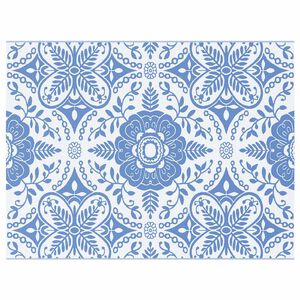 vidaXL Tapete para Outdoor ARAKIL Azul Beb&ecirc; e Branco 400 &times; 300 cm