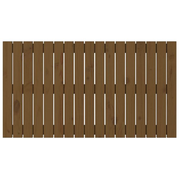 vidaXL Cabeceira de parede 108x3x60 cm pinho maci&ccedil;o castanho-mel