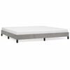 vidaXL Estrutura de cama sem colch&atilde;o 200x200 cm veludo cinzento-claro