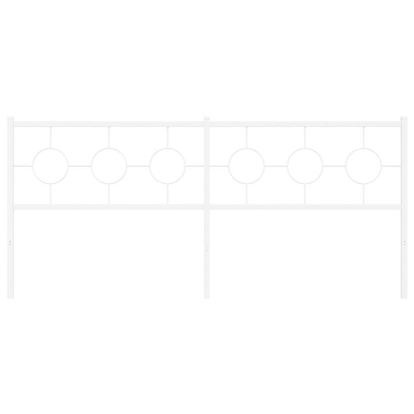 vidaXL Cabeceira de substitui&ccedil;&atilde;o 200 cm metal branco