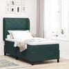 vidaXL Cama Box com colch&atilde;o Verde Escuro 190 x 90 cm Poli&eacute;ster