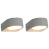 vidaXL Candeeiros de parede para exterior redondos 2 pcs 11 W branco