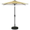 vidaXL Parasol de Jardim com Luzes LED e Base 230 x 230 cm Poli&eacute;ster