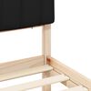 vidaXL Estrutura de Cama com Cabeceira Estofada Preto 80 x 200 cm