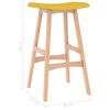 vidaXL Bancos de bar 2 pcs tecido amarelo mostarda