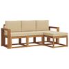 vidaXL Conjunto de Sof&aacute;s para Exterior 4 unid. Natural e Bege