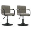 vidaXL Cadeiras de jantar girat&oacute;rias 2 pcs veludo cinzento-claro