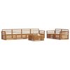 vidaXL Conjunto de Sof&aacute;s para Exterior 7 pcs Natural