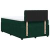 vidaXL Cama boxspring com colch&atilde;o 120x200 cm veludo verde-escuro